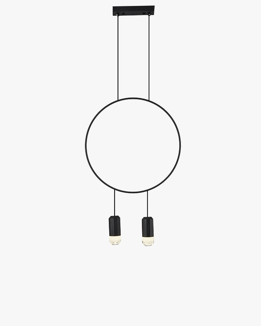 WOMO Black Ring Pendant Light-WM2608