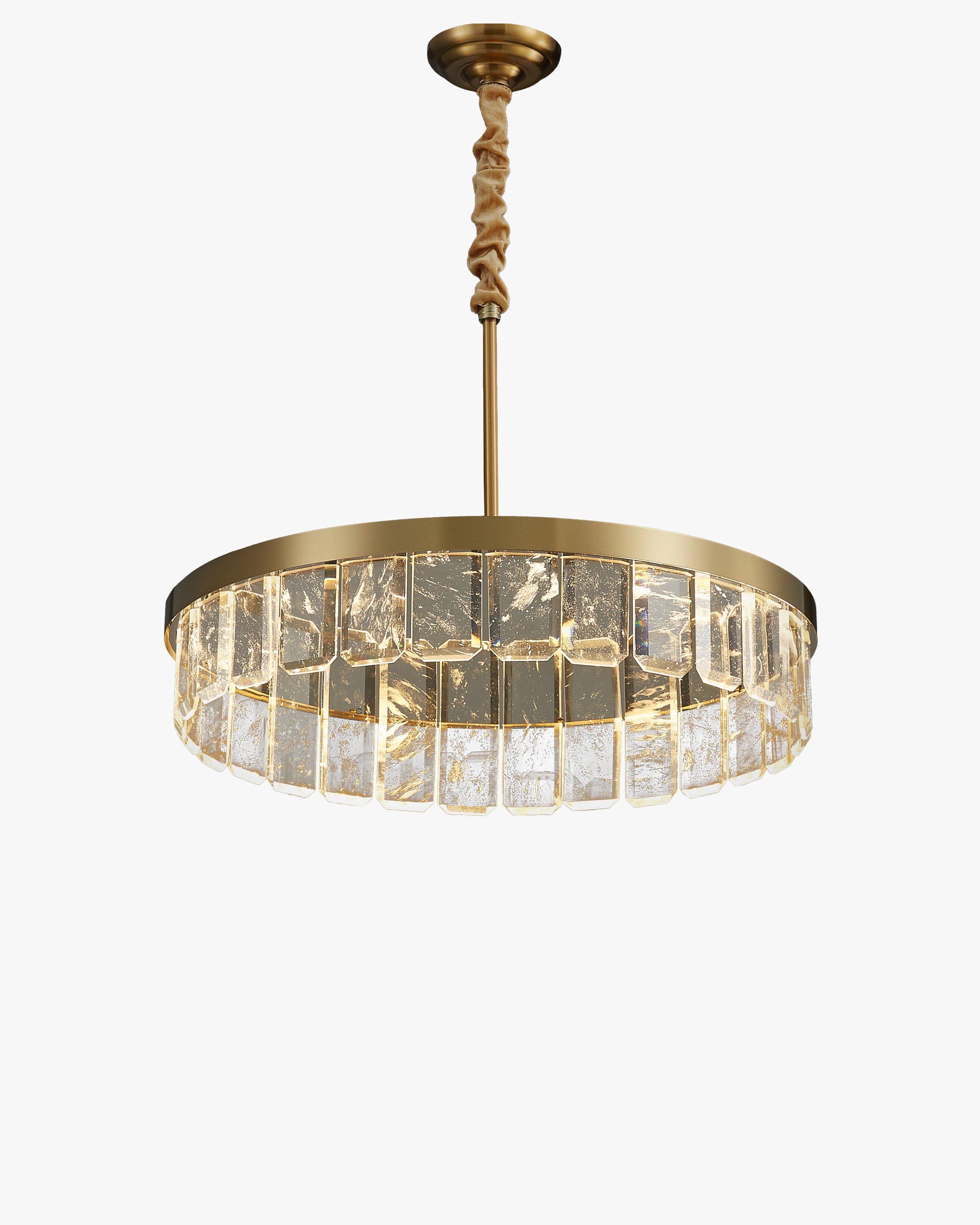 WOMO Gold Crystal Round Chandelier-WM2538