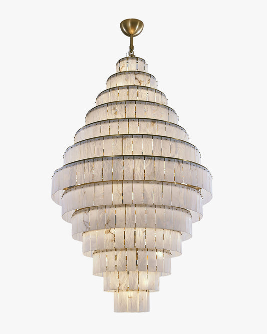 WOMO Giant Tiered Alabaster Foyer Chandelier-WM2926