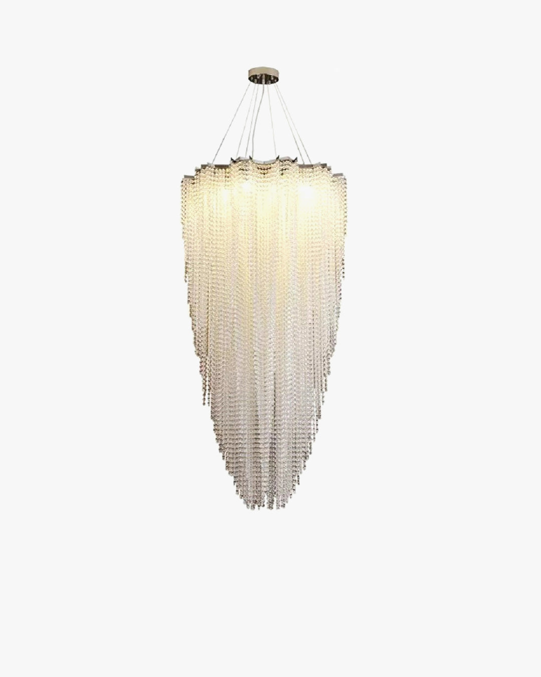 WOMO Cascading Crystal Foyer Chandelier-WM2750