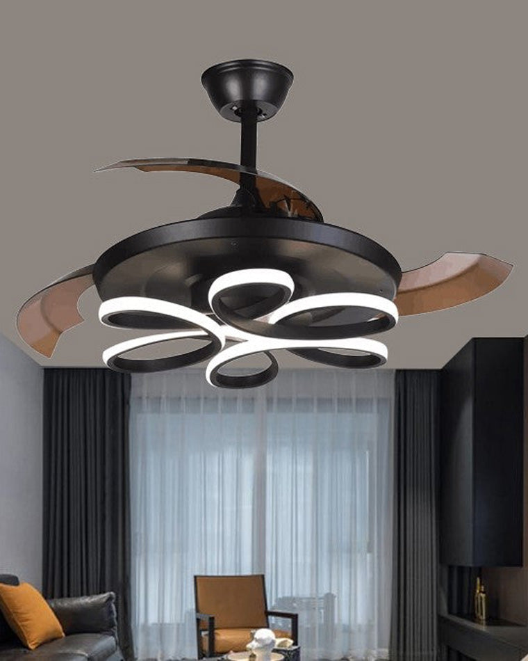 WOMO Unique Retractable Ceiling Fan Lamp-WM5081