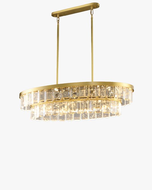 WOMO Long Oval Crystal Chandelier-WM2541