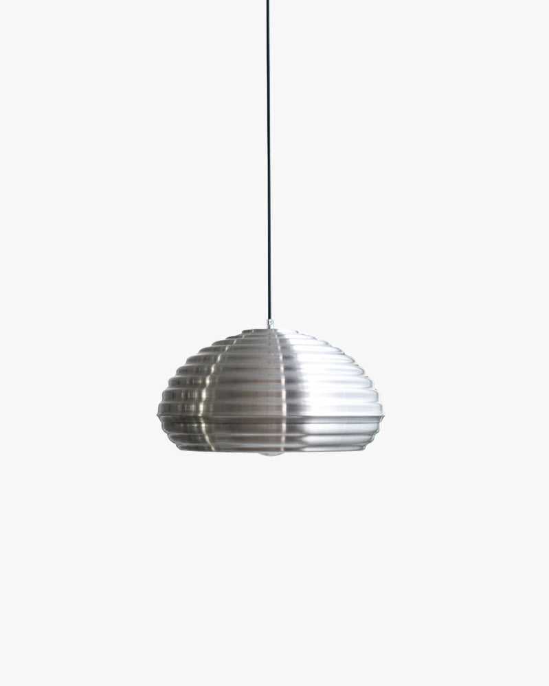 WOMO Silver Fluted Dome Pendant Light-WM2660