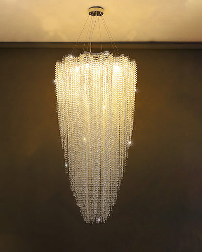 WOMO Cascading Crystal Foyer Chandelier-WM2750