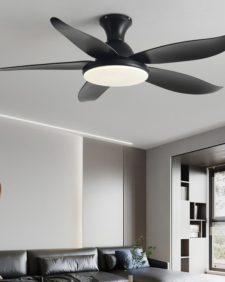 WOMO Low Profile Modern Ceiling Fan Lamp-WM5062