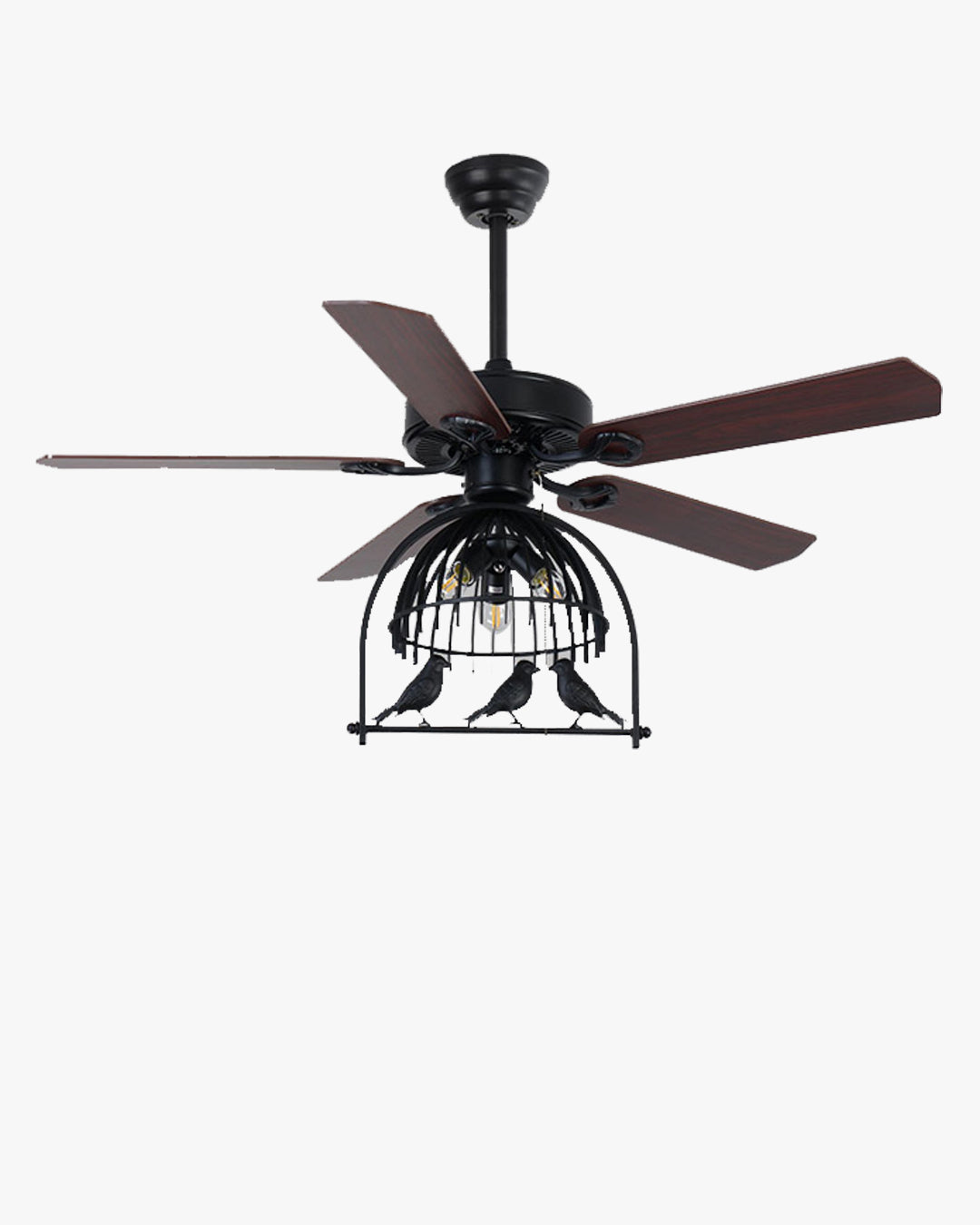 WOMO 52" Vintage Caged Ceiling Fan Chandelier-WM5022