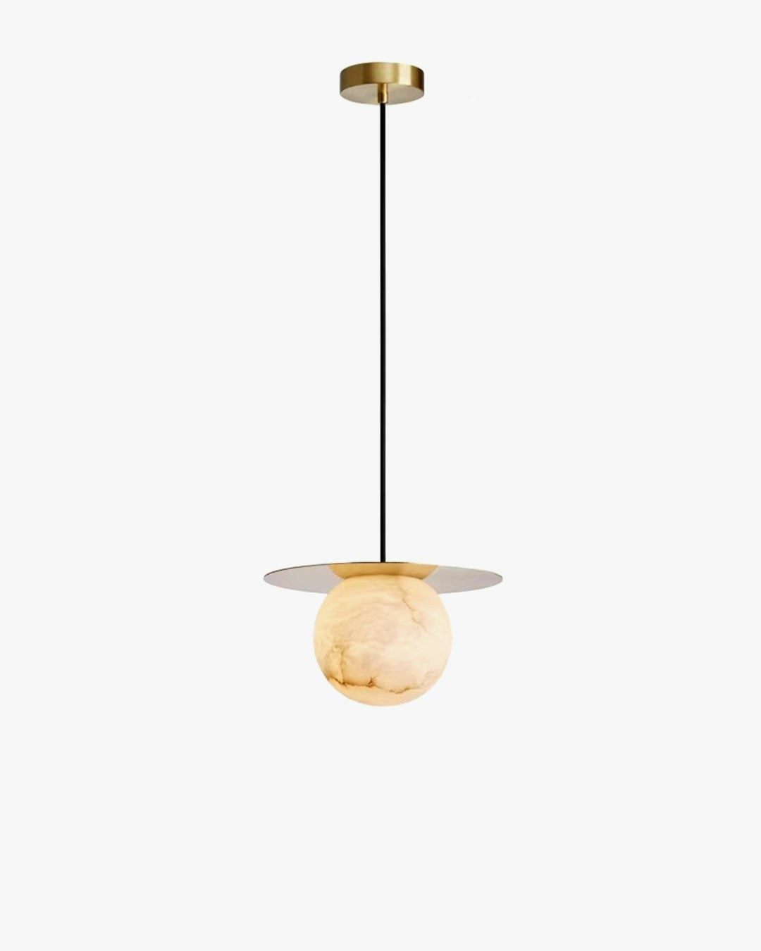 WOMO Disc Globe Alabaster Pendant Light-WM2836