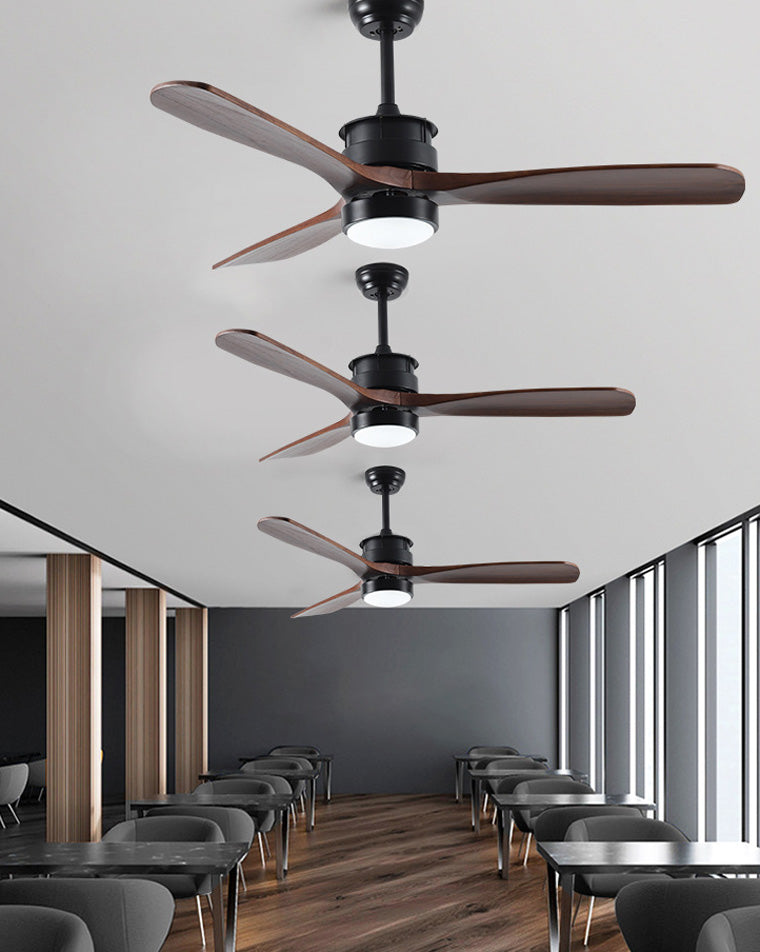 WOMO 3 Blade Black Ceiling Fan Lamp-WM5075