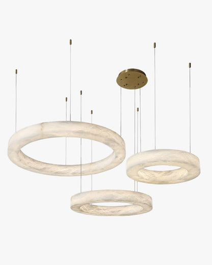 WOMO 3 Rings Alabaster Chandelier-WM2857