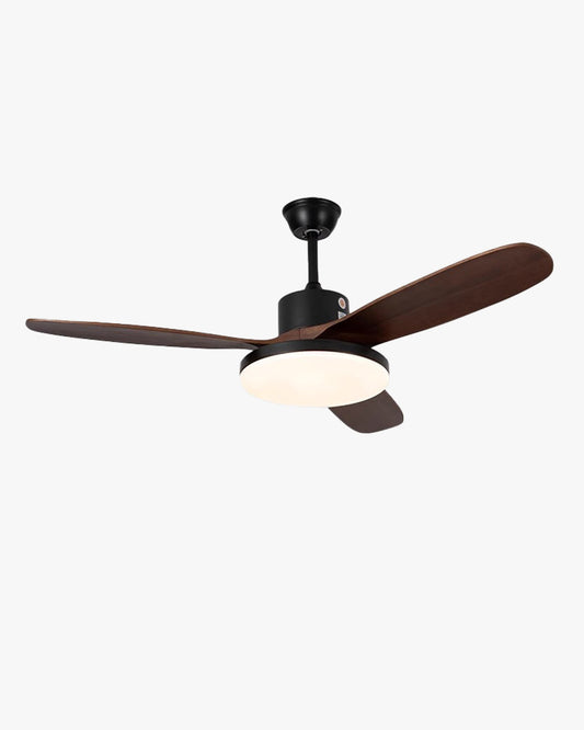 WOMO 3 Wood Blade Ceiling Fan Lamp-WM5090