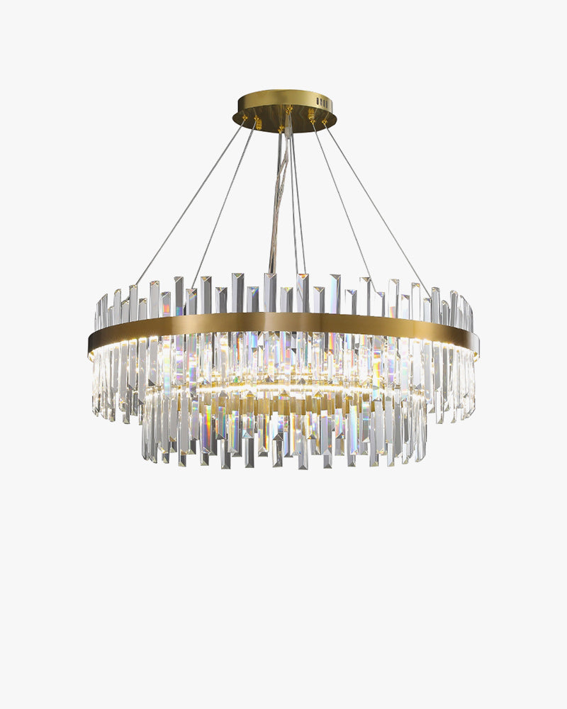 WOMO Tiered Round Crystal Chandelier-WM2562