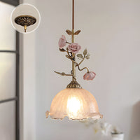 WOMO French Ribbed Glass Pendant Light-WM3237