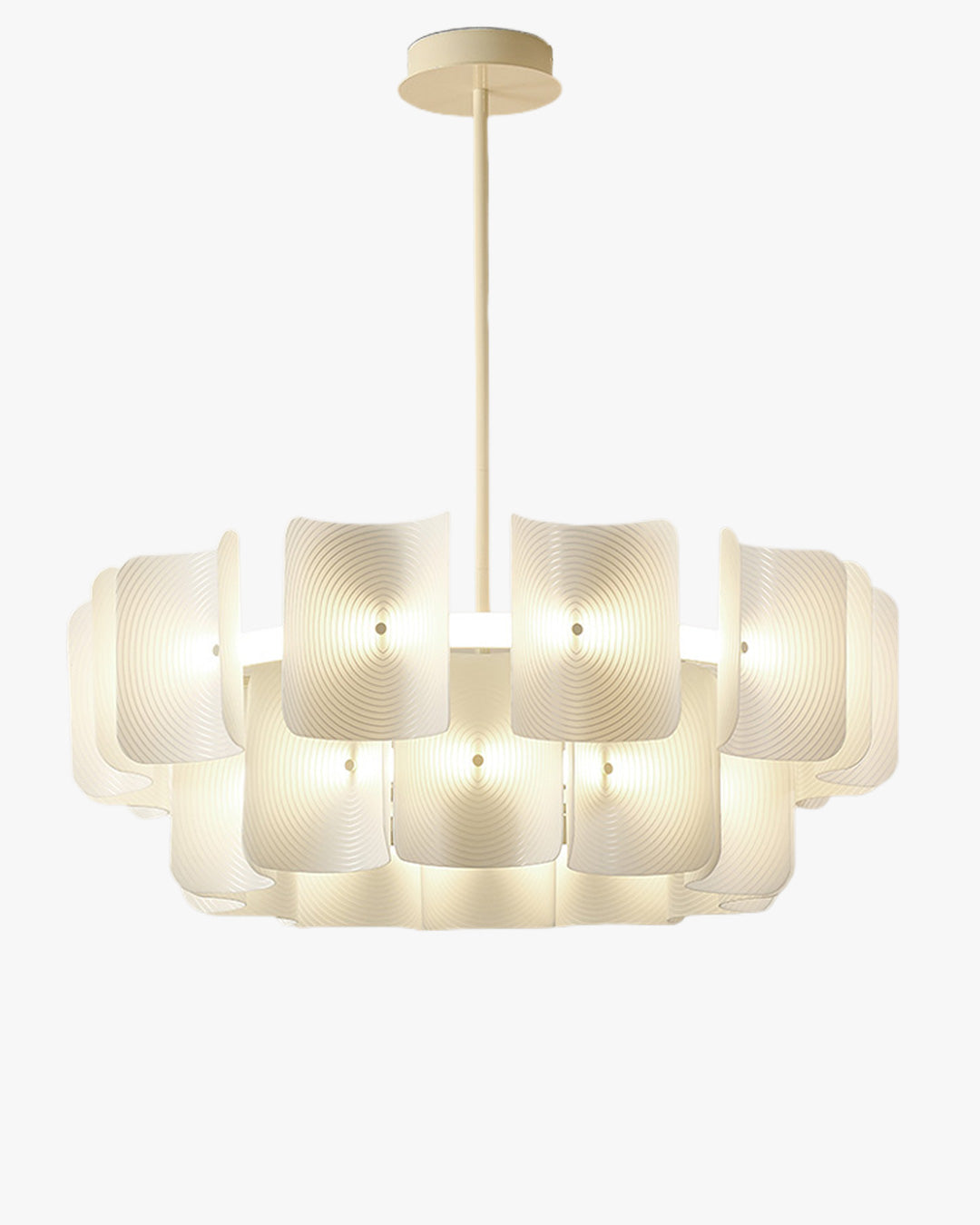 WOMO White Tiered Acrylic Chandelier-WM2314