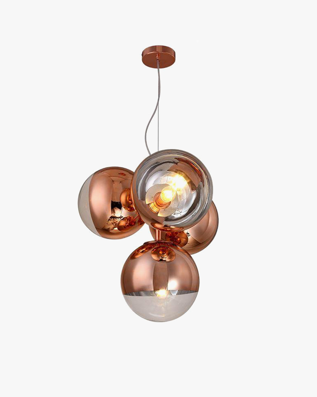 WOMO 4 Light Colorful Globe Chandelier-WM2687