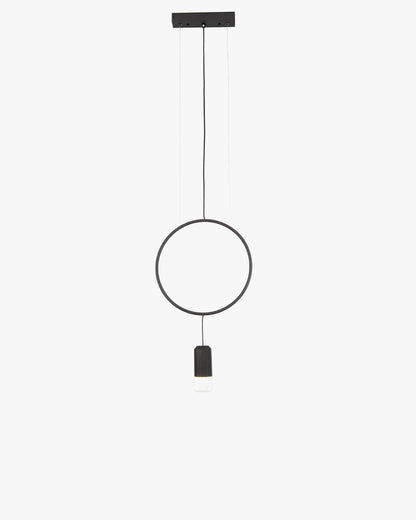 WOMO Black Ring Pendant Light-WM2608