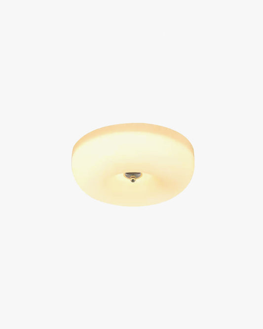 WOMO Round Milk Glass Flush Mount Ceiling Light-WM1134