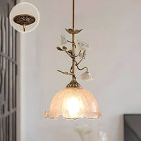 WOMO French Ribbed Glass Pendant Light-WM3237