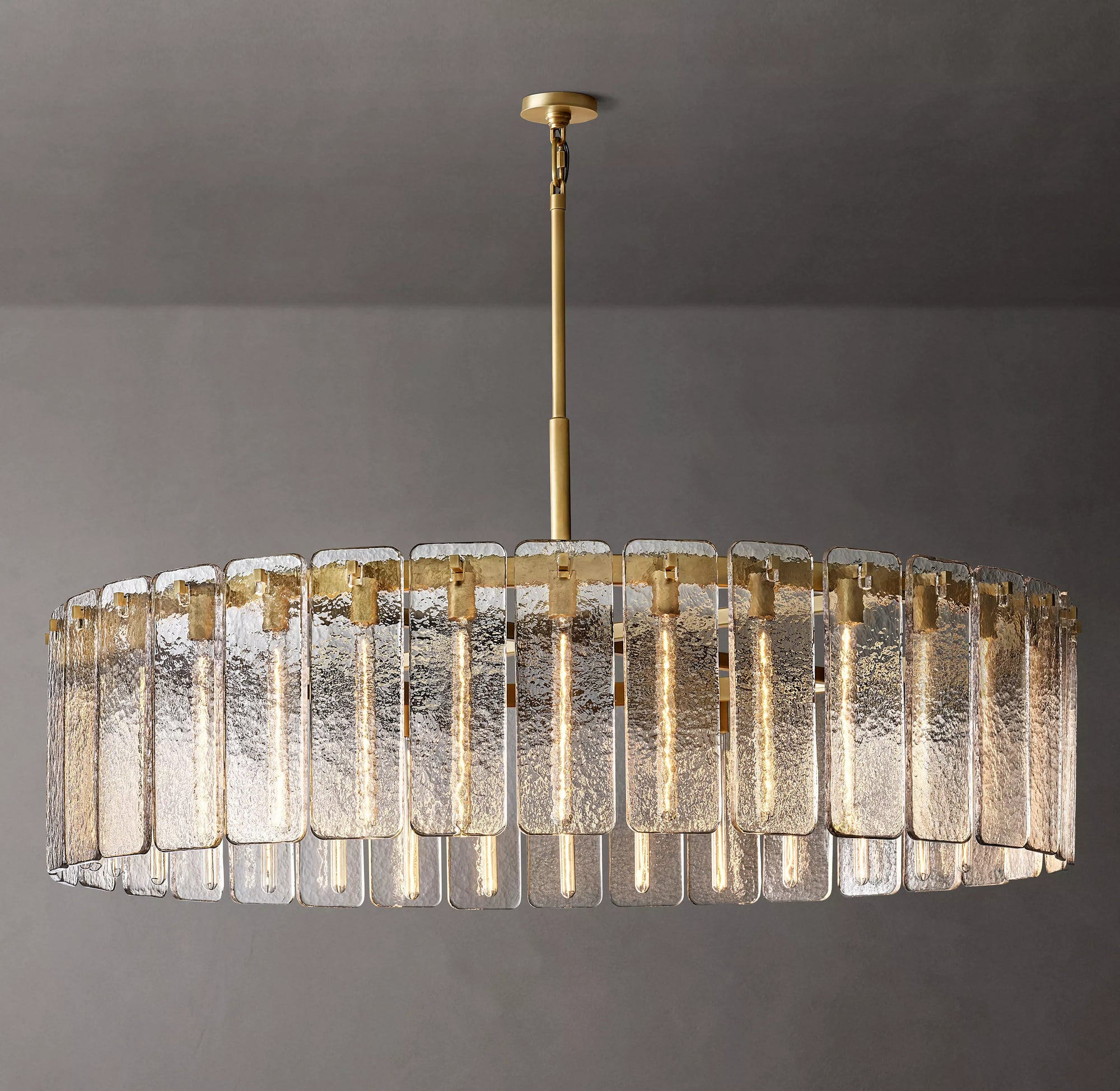 WOMO Textured Glass Round Chandelier - Calamette