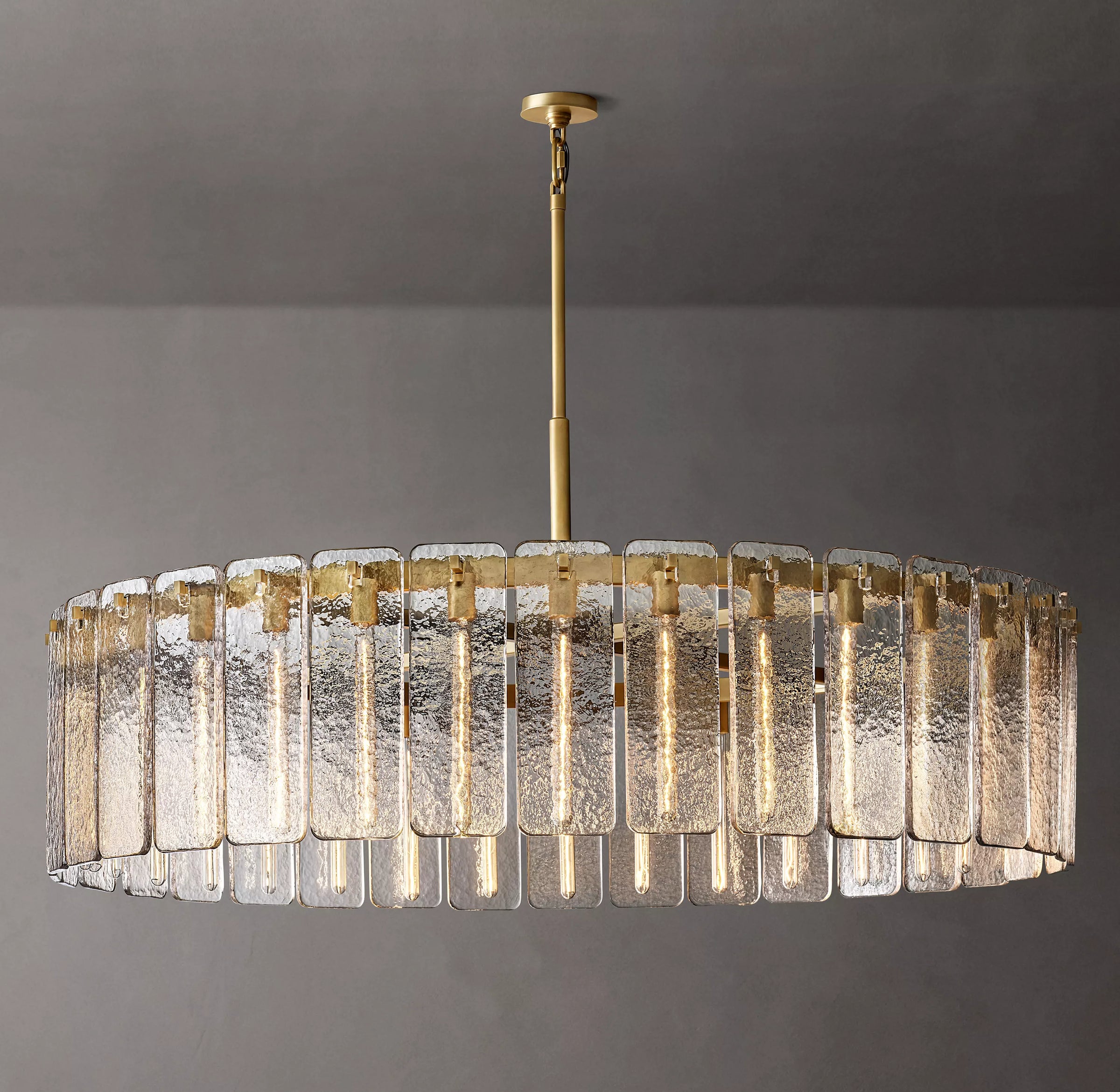 WOMO Textured Glass Round Chandelier - Calamette