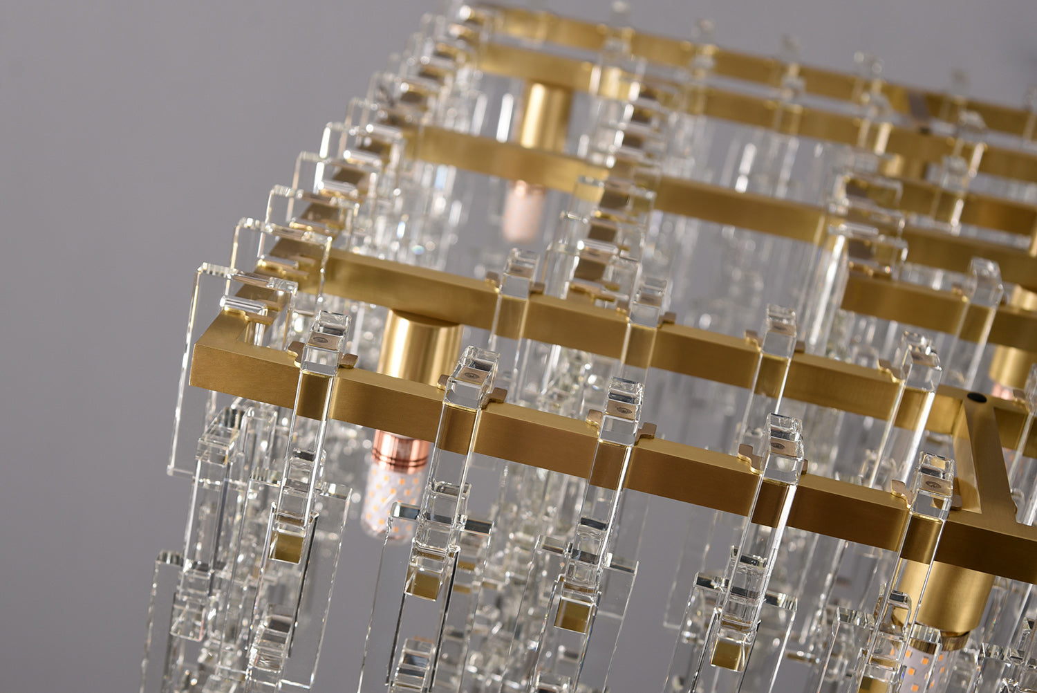 WOMO Chain Crystal Rectangular Chandelier - Marignan