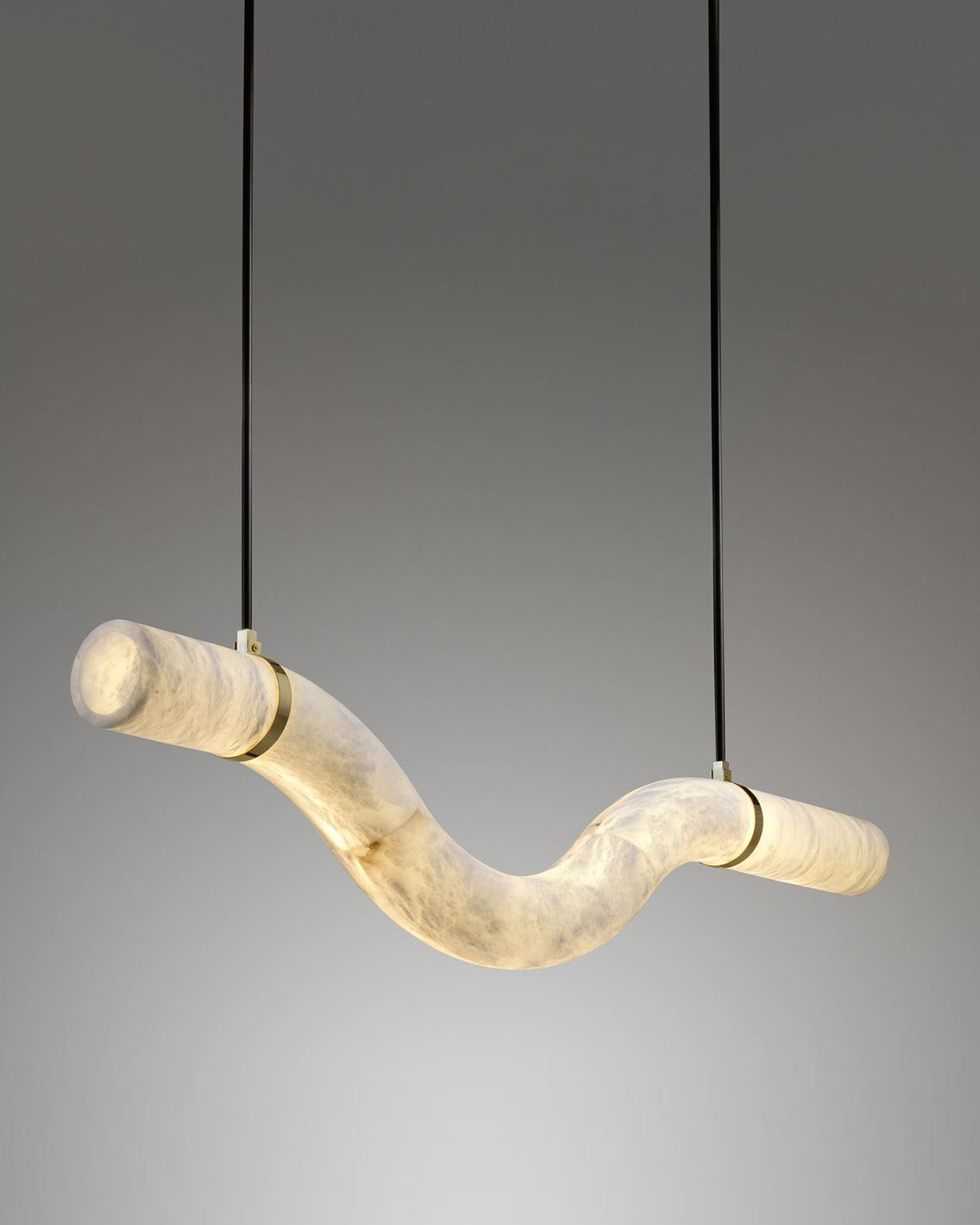 WOMO Liberty Curved Alabaster Pendant Light-WM2891