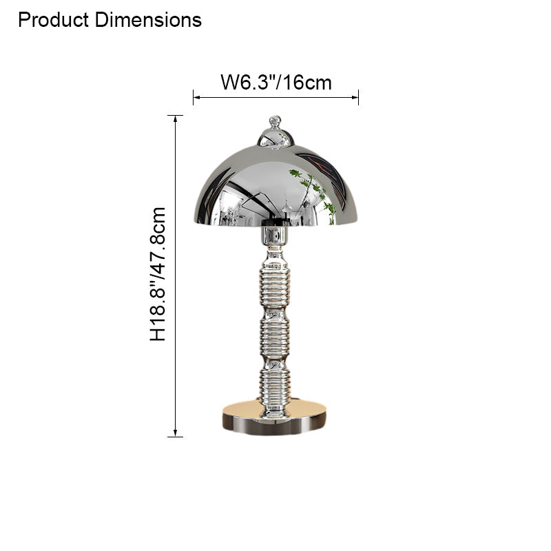 WOMO Dome Column Chrome Table Lamp-WM8047