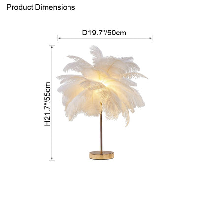 WOMO Tree Feather Table Lamp-WM8037