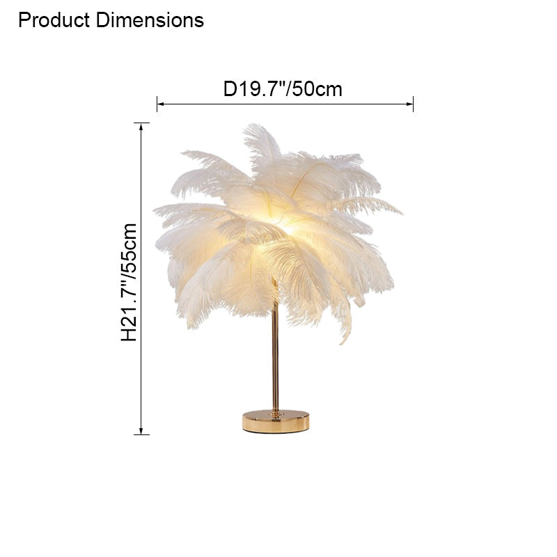 WOMO Tree Feather Table Lamp-WM8037