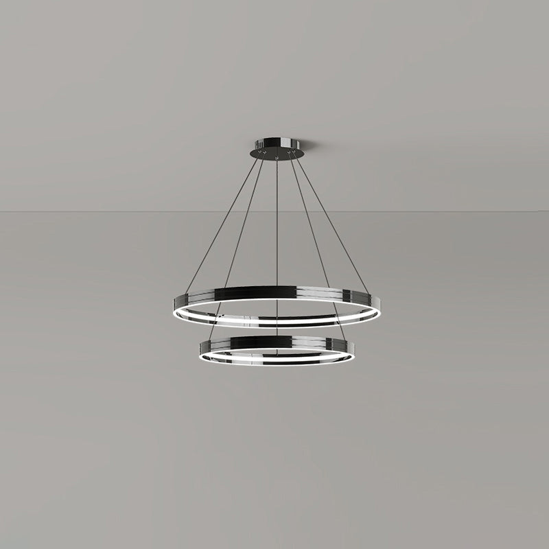 WOMO Black Circular Led Chandelier-WM2297