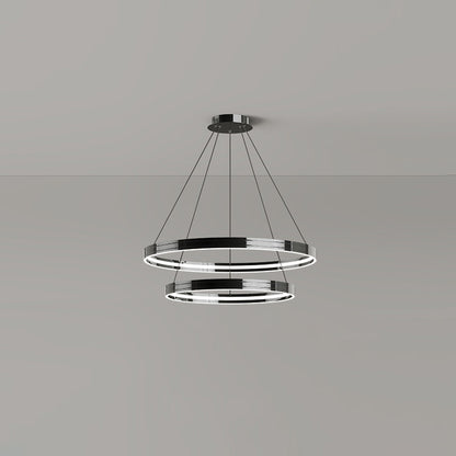 WOMO Black Circular Led Chandelier-WM2297