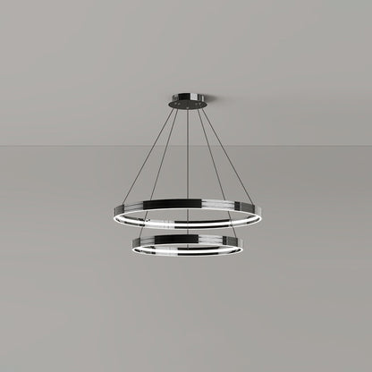 WOMO Black Circular Led Chandelier-WM2297