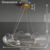 WOMO  Acrylic Ginkgo Leaf Chandelier-WM2000 thumbnail