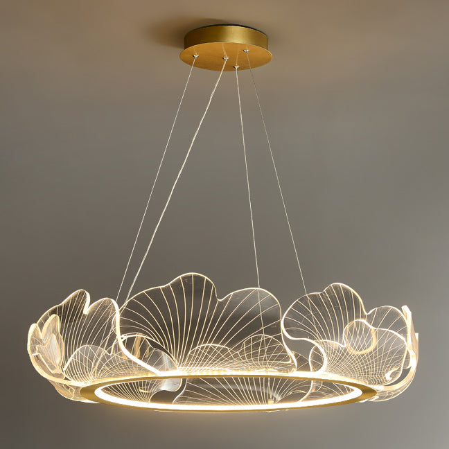 WOMO  Acrylic Ginkgo Leaf Chandelier-WM2000