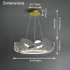 WOMO  Acrylic Ginkgo Leaf Chandelier-WM2000 thumbnail