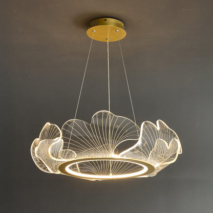 WOMO  Acrylic Ginkgo Leaf Chandelier-WM2000