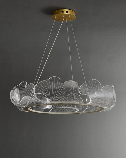 WOMO  Acrylic Ginkgo Leaf Chandelier-WM2000