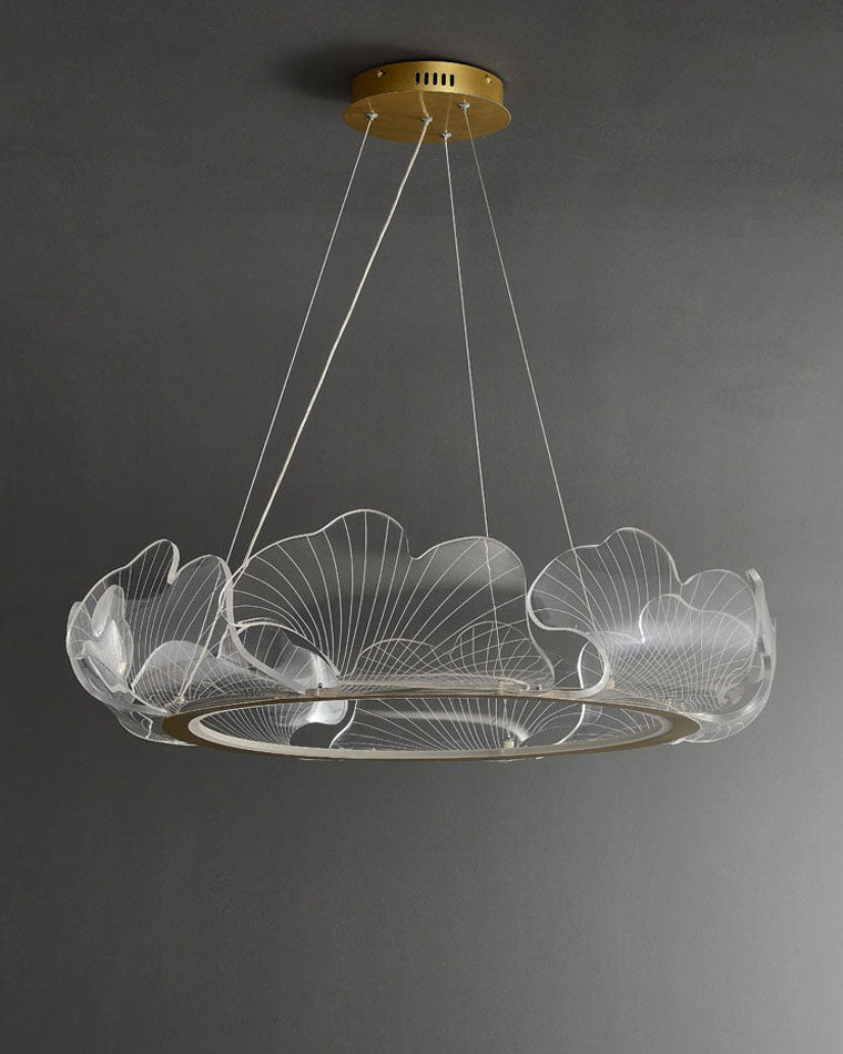 WOMO  Acrylic Ginkgo Leaf Chandelier - WM2000