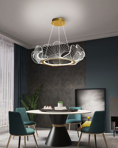 WOMO  Acrylic Ginkgo Leaf Chandelier - WM2000