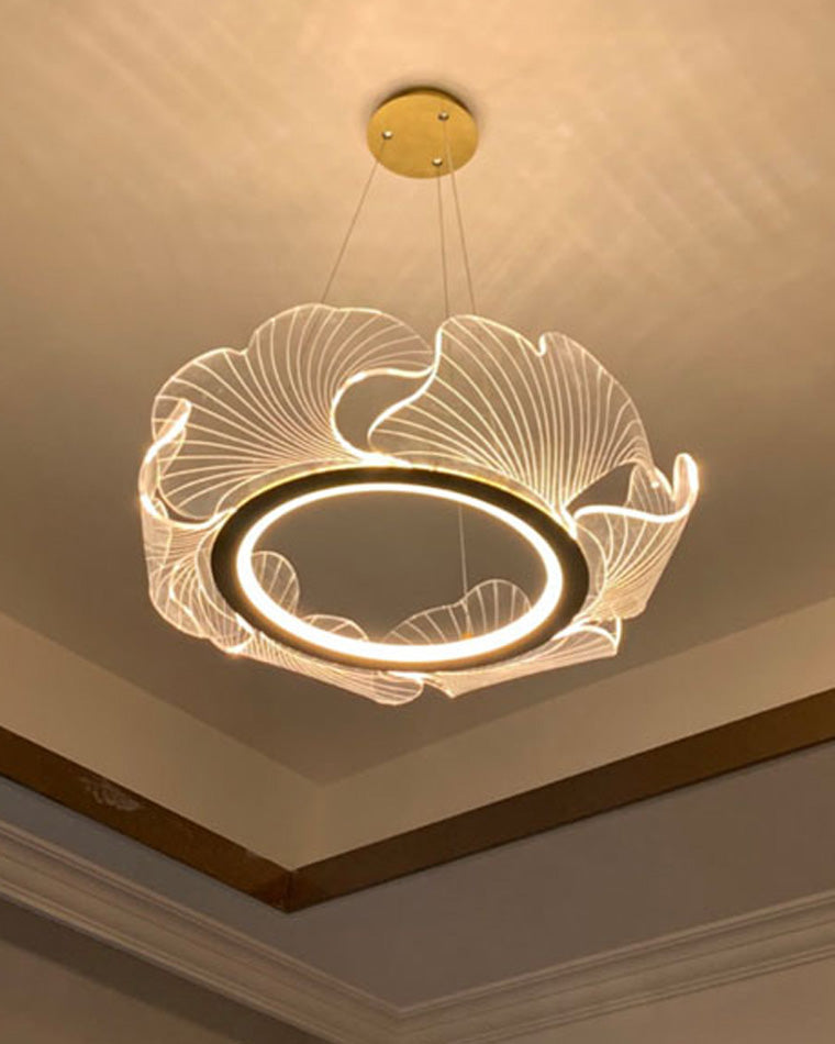 WOMO  Acrylic Ginkgo Leaf Chandelier - WM2000