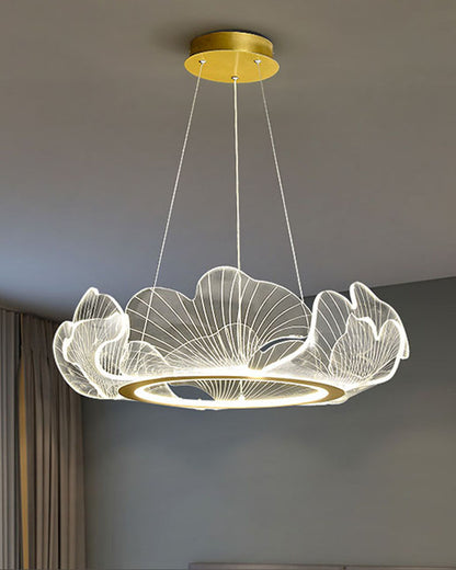 WOMO  Acrylic Ginkgo Leaf Chandelier - WM2000