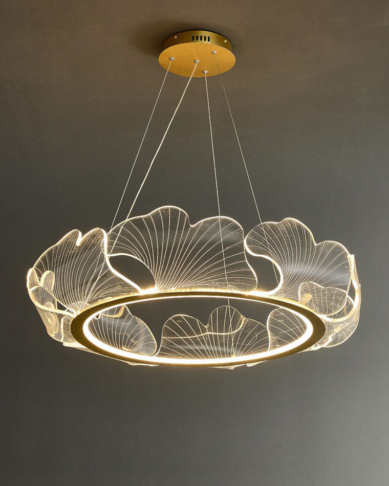 WOMO  Acrylic Ginkgo Leaf Chandelier-WM2000