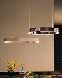 WOMO Black/Gold Ring Led Chandelier-WM2009