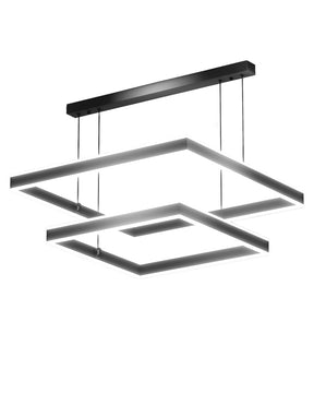 WOMO Tiered Black Square Chandelier-WM2016