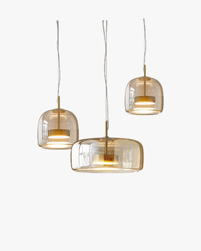 WOMO Drum Blown Glass Pendant Light-WM2145