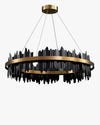 WOMO Iceberg Round Black Gold Chandelier-WM2183 thumbnail