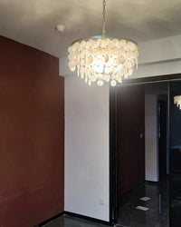 WOMO Capiz Round Chandelier-WM2474