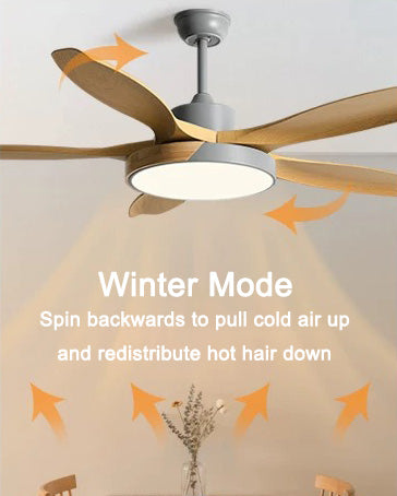 WOMO Scandi Reversible Ceiling Fan with Light-WM5002