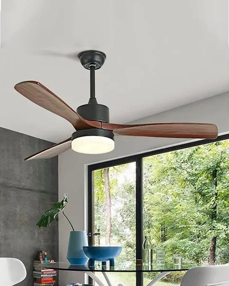 WOMO Mid Century Modern Ceiling Fan Lamp-WM5118