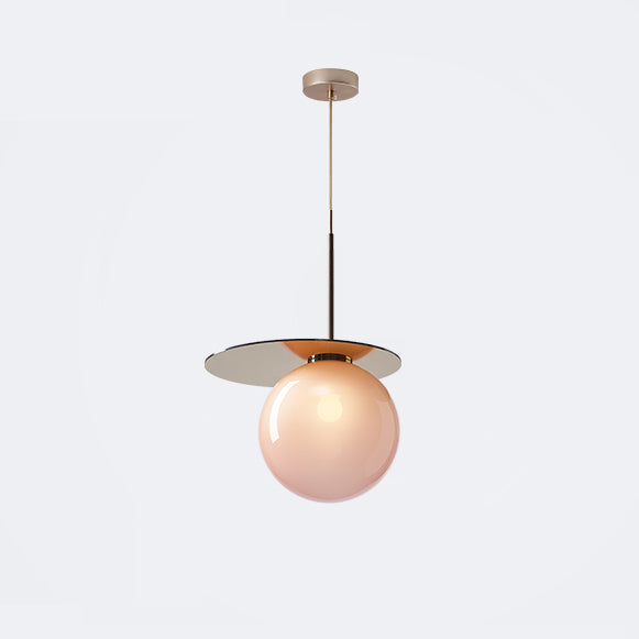 WOMO Colored Glass Globe Pendant Light-WM2573
