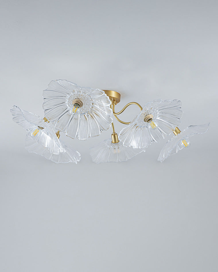 WOMO Lotus Leaf Flower Flush Mount Ceiling Light-WM1026